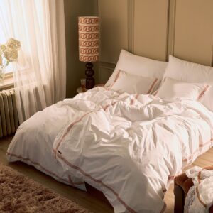 Staycation - Påslakanset Grand i bomullspercale - Vit - Påslakanset - Från Homeroom
