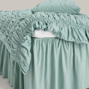 Staycation – Sängkappa Loosed i bomullspercale 60 cm – Grön – Sängkappor – Från Homeroom
