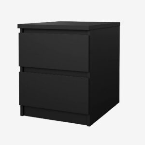 Tvilum – Naia Nattduksbord 2 lådor- Paket – Svart – Sängbord – Från Homeroom