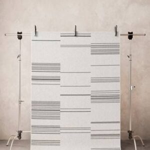 VIDAR utomhusmatta Naturvit/svart