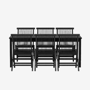 Venture Home – Kenya Matbord med Kenya Stol – Svart – Matgrupper – Från Homeroom