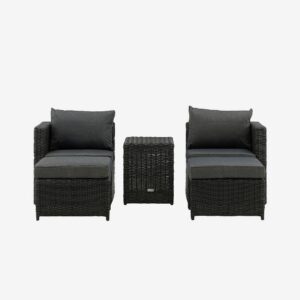 Venture Home – Loungegrupp Quad – Svart – Loungemöbler – Från Homeroom