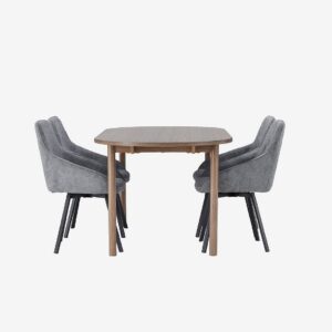 Venture Home – Matgrupp Andy med 4st stolar Rosie – Vit – Matgrupp 4 personer – Från Homeroom