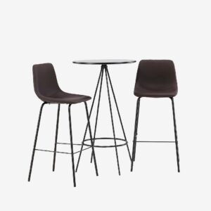 Venture Home – Matgrupp Bistro med 2st stolar Alexi – Svart – Matgrupp 2 personer – Från Homeroom