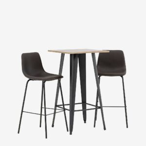 Venture Home – Matgrupp Tempe med 2st stolar Alexi – Brun – Matgrupp 2 personer – Från Homeroom