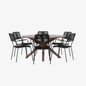 Venture Home – Rosario Matgrupp med stolar Lindos – Svart – Matgrupper – Från Homeroom
