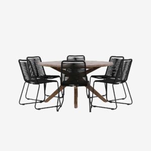 Venture Home – Rosario Matgrupp med stolar Lindos – Svart – Matgrupper – Från Homeroom