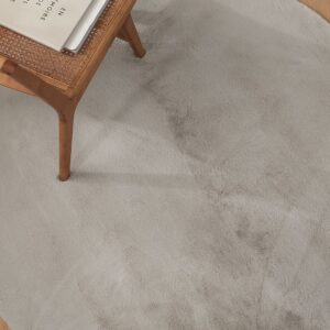&Home – Ryamatta Vigo Rund – Grå – Lugg & ryamattor – Från Homeroom