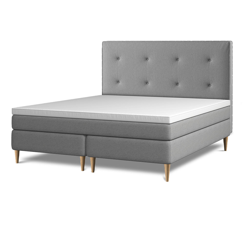 24SJU Midnatt Komfort Premium Plus Kontinentalsäng Sängpaket 160x200 Grå