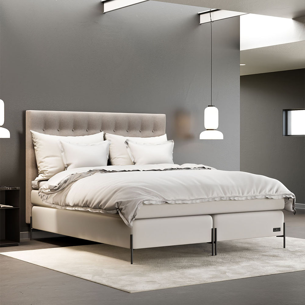 Carpe Diem Beds Härmanö Kontinentalsäng 210x210 Ull / Svart