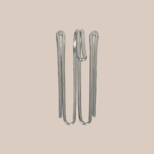 Hasta - Tvåfingerkrok 10p - Silver - Gardintillbehör - Från Homeroom