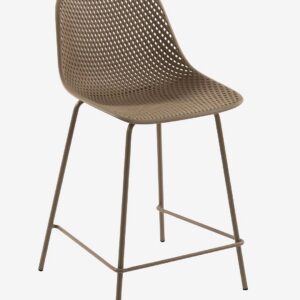 Kave Home - Barstol Quinby sitthöjd 75 cm, 4-pack - Beige - Barstolar & pallar - Från Homeroom