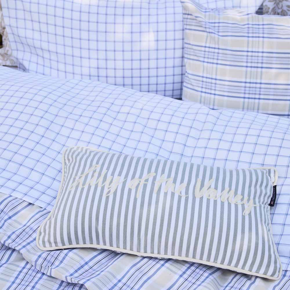Lexington Check Lyocell/Cotton Oxford Påslakanset 150x210 White