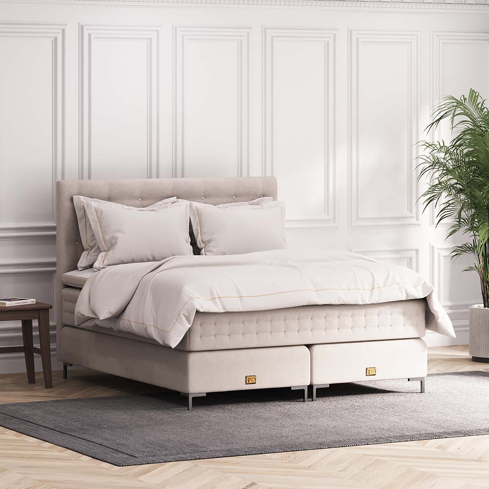 Mattsons Beds Soulful Stitch Kontinentalsäng 140x200 Magdalena Grey