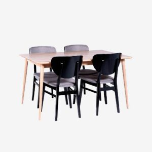 Stenexpo - Matgrupp Odense med 4 st Borgholm stol. - Vit - Matgrupp 4 personer - Från Homeroom