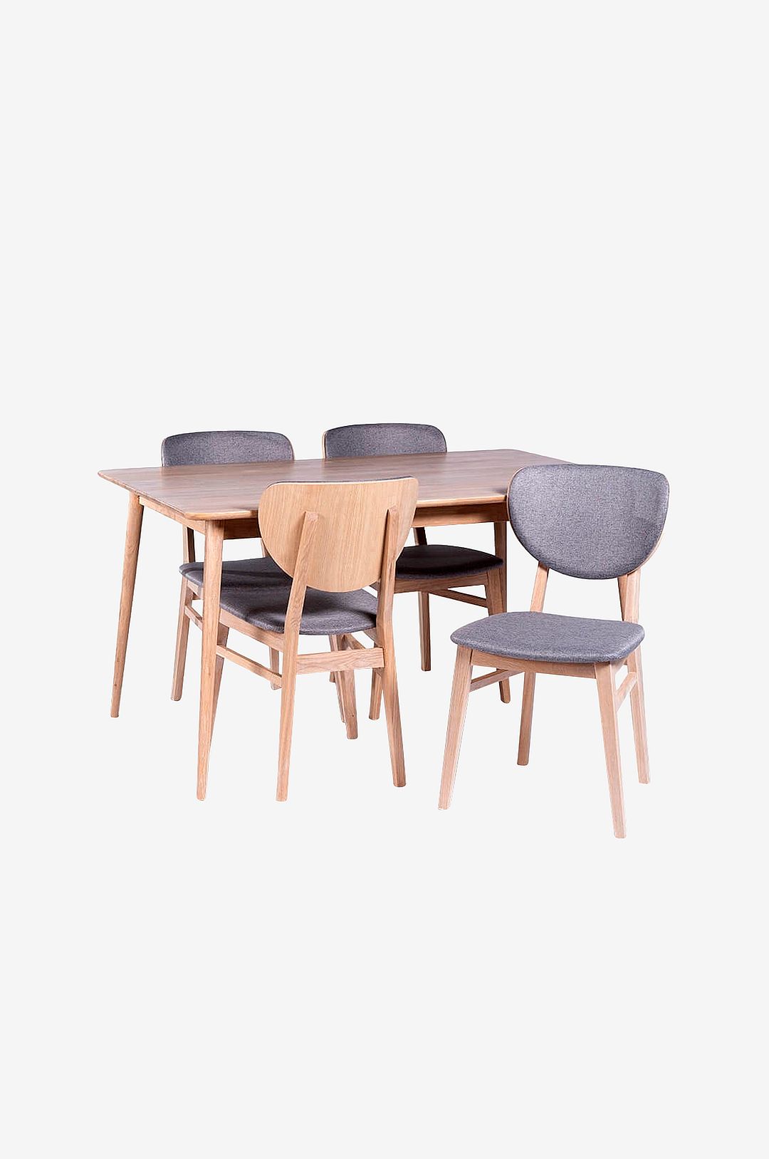 Stenexpo - Matgrupp Odense med 4 st Fårö stol. - Vit - Matgrupp 4 personer - Från Homeroom
