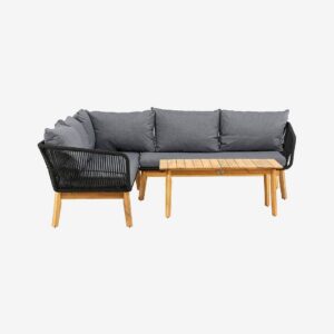 Venture Home - Chania hörnsoffgrupp - Svart - Loungemöbler - Från Homeroom