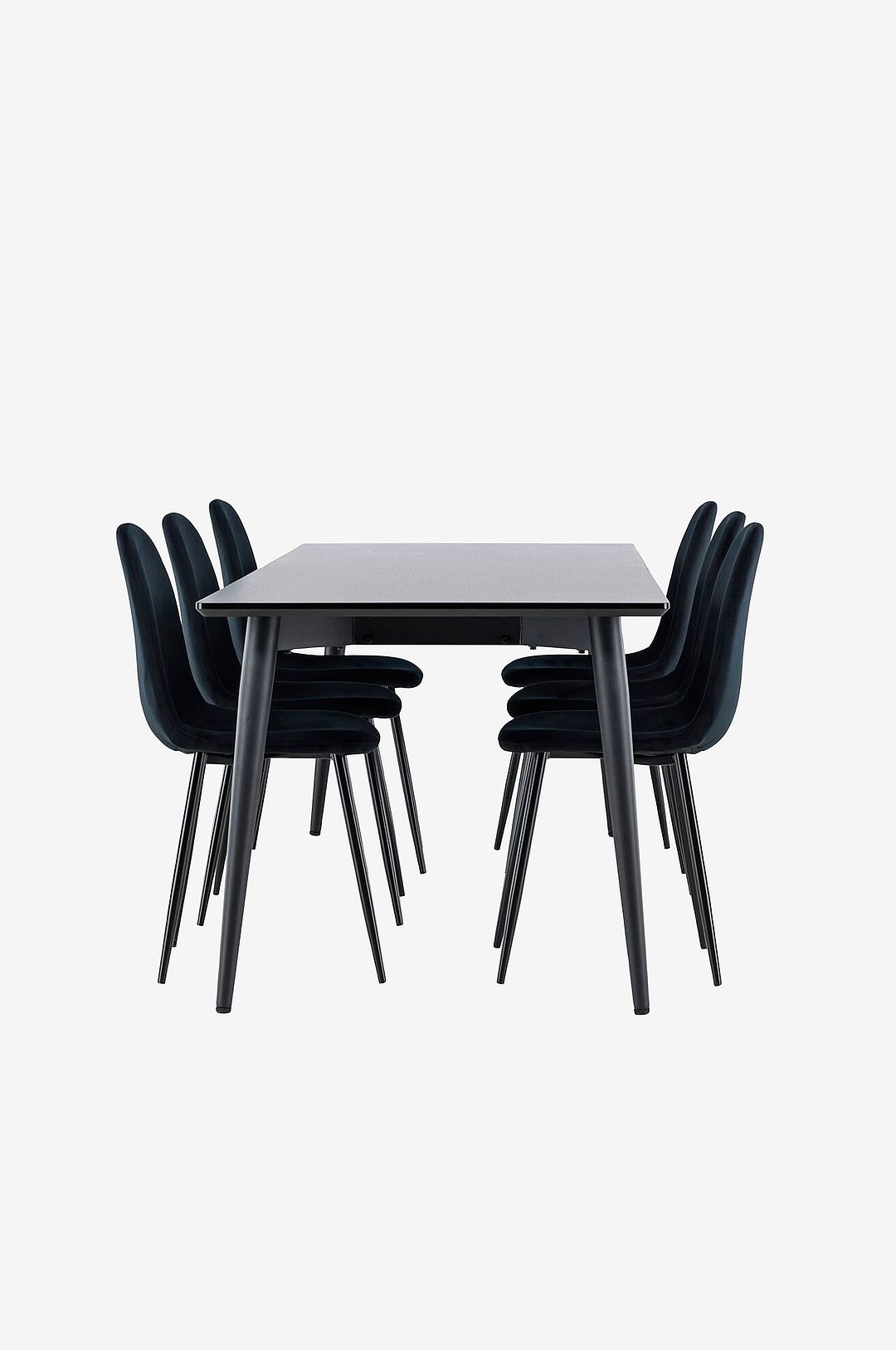 Venture Home - Ellis matbord med Polar matstol - Svart - Matgrupp 6 personer - Från Homeroom