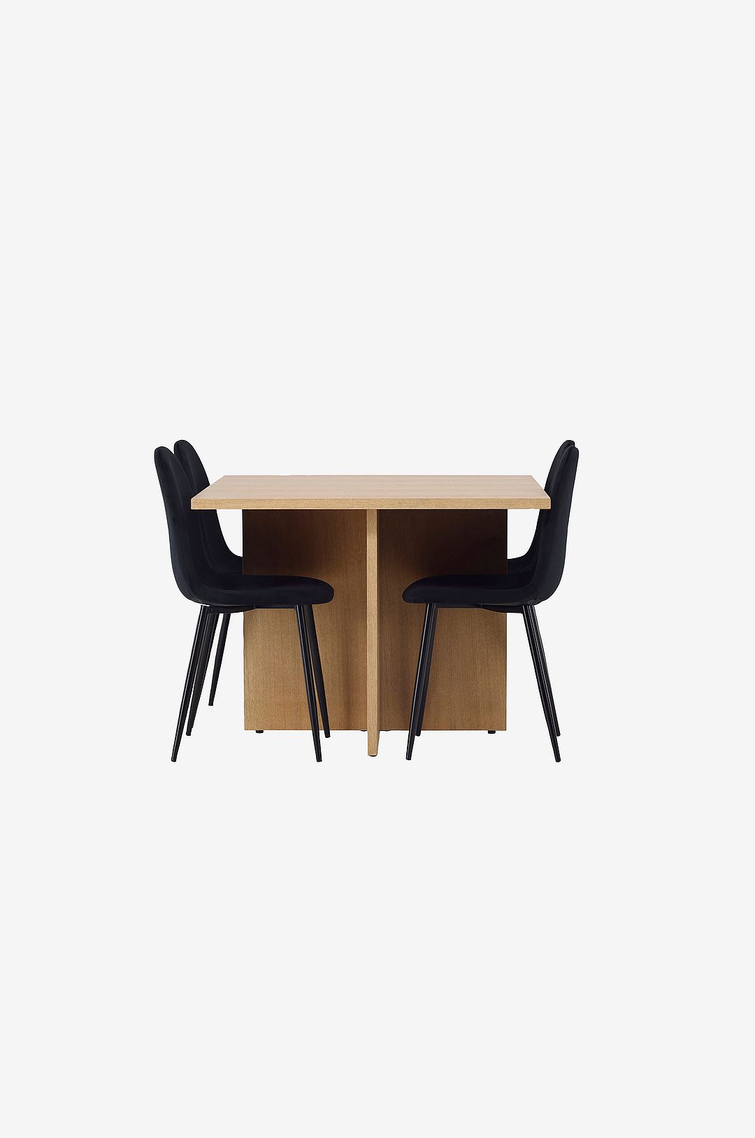 Venture Home - Matgrupp Leo med 4st stolar Polar - Brun - Matgrupp 4 personer - Från Homeroom