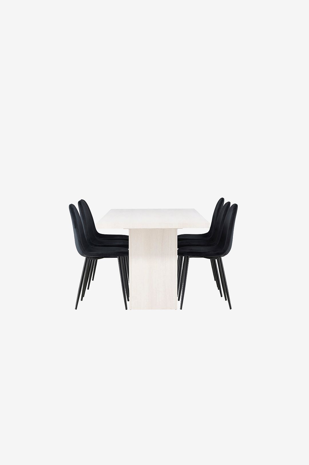 Venture Home - Matgrupp Olga med 6st stolar Polar - Vit - Matgrupp 6 personer - Från Homeroom