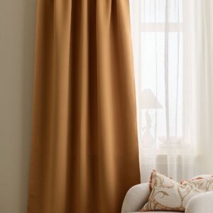 &Home - Mörkläggningsgardin Linnie 1-pack - Orange - Mörkläggningsgardiner - Från Homeroom